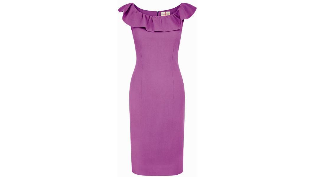 Purple dress (€345), by Heidi Higgins