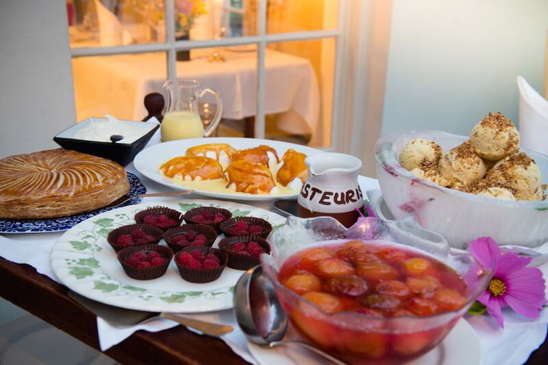 The dessert trolley at Ballymaloe House. Photograph: Joleen Cronin.