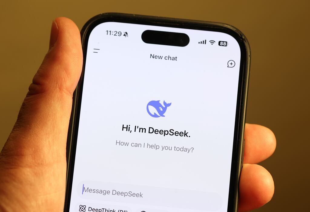 Chinese startup DeepSeek's free AI assistant overtook OpenAI’s ChatGPT atop Apple’s App Store in the US. Photograph: Justin Sullivan/Getty Images