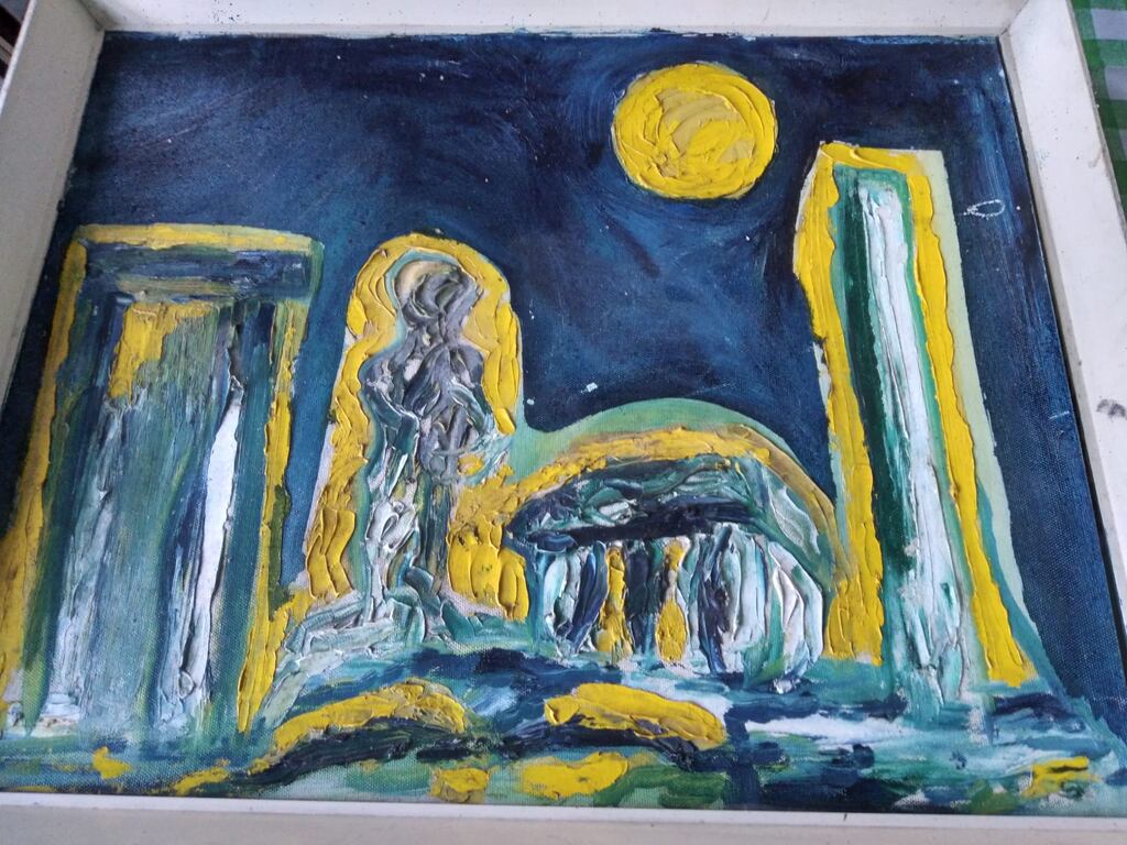 Ancient Carrowmore, one of the works by Des Hand on display this weekend in Dublin