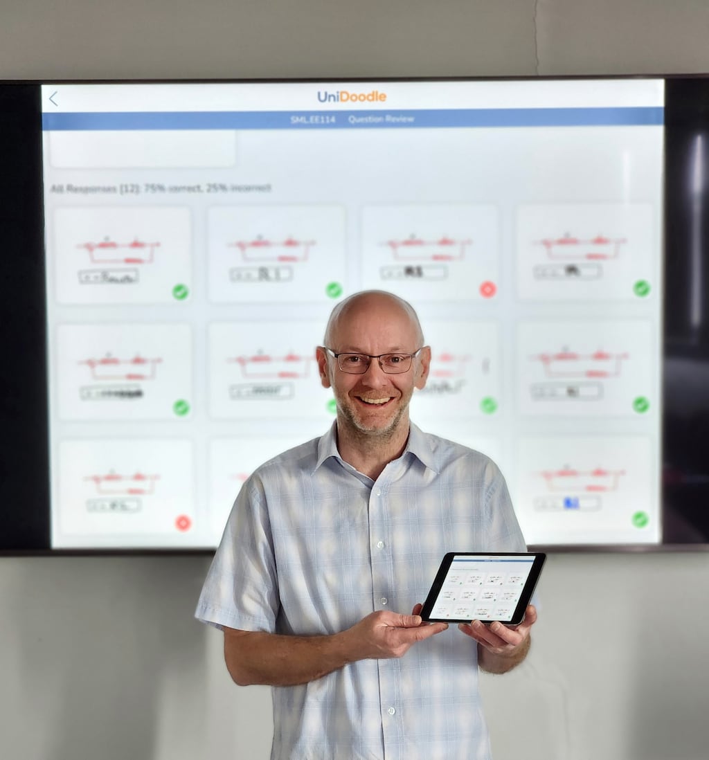 Maynooth University associate professor in department of electronic engineering Seamus McLoone: 'In trials, nine out of 10 students who got an answer incorrect and were shown where they went wrong using UniDoodle got the answer correct the second time around. They also got it right a week later in a formal university exam.'