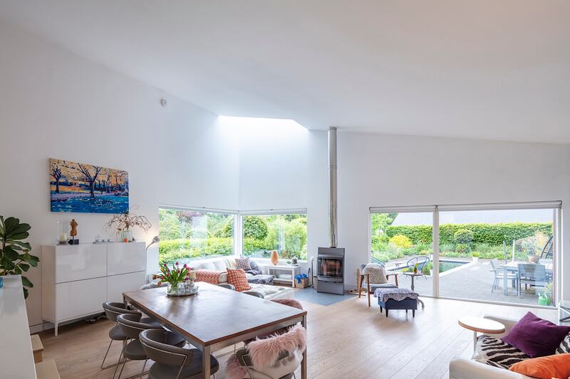 Open plan living dining and kitchen area.