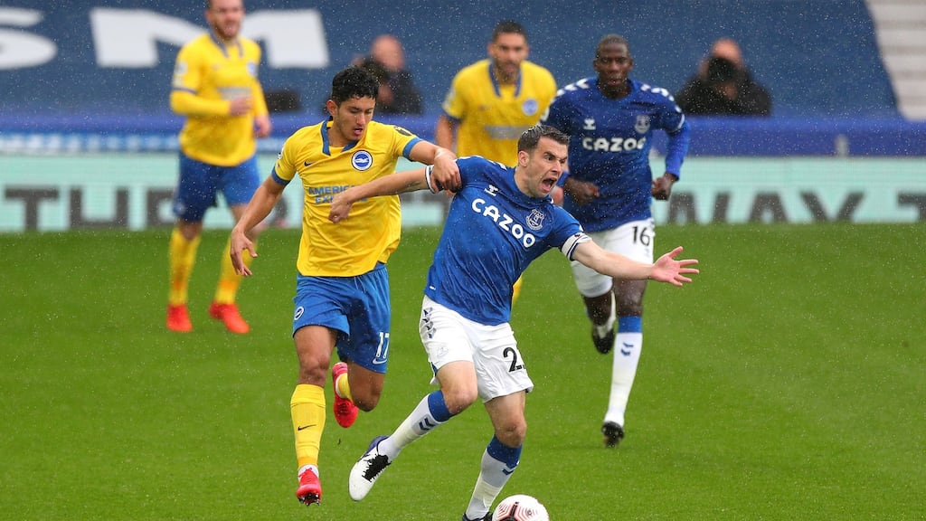 Séamus Coleman is fit again and could play in Everton’s game against Arsenal at Goodison Park on Saturday evening. Photograph: Peter Byrne/Getty Images