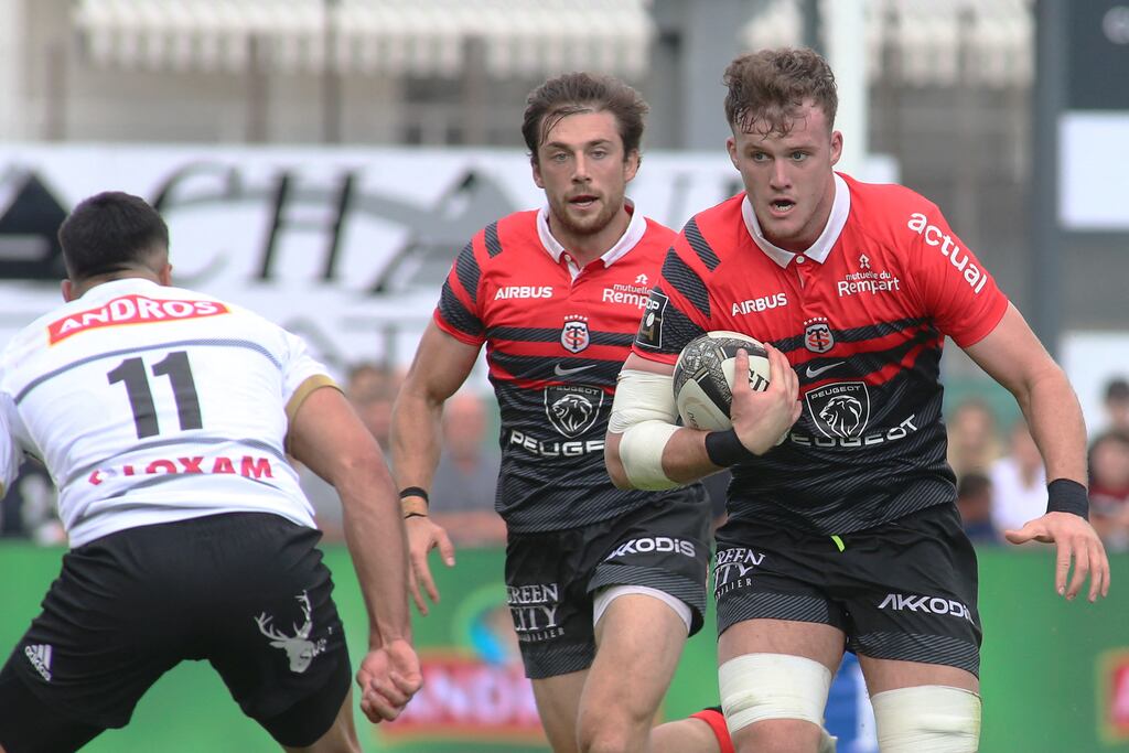 Josh Brennan (right), the Irish-born son of Trevor, has set his sights on representing France despite his Irish background. Photograph: Diarmid Courreges /AFP via Getty Images
