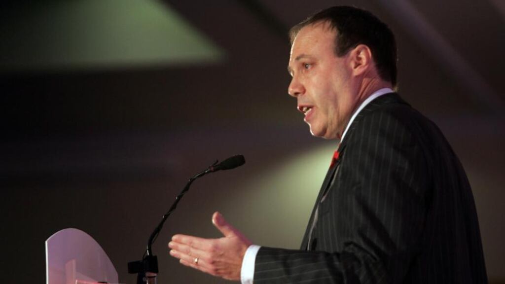Welcoming the retreat over full Commons voting rights, DUP leader Nigel Dodds said he was “very pleased”.  “This move demonstrates very clearly the power that relatively small numbers of MPs can have due to the very slim majority enjoyed by this government,” he said. File photograph: Eric Luke/The Irish Times