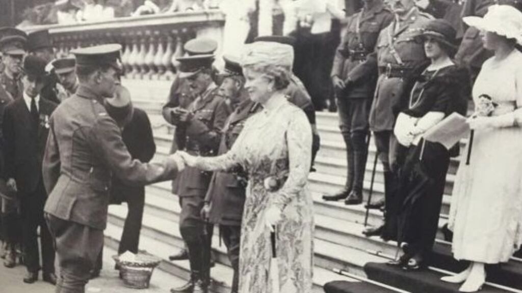 Martin Doyle at a garden party  at Buckingham Palace for Victoria Cross recipients in June 1920, four months before he joined the IRA.