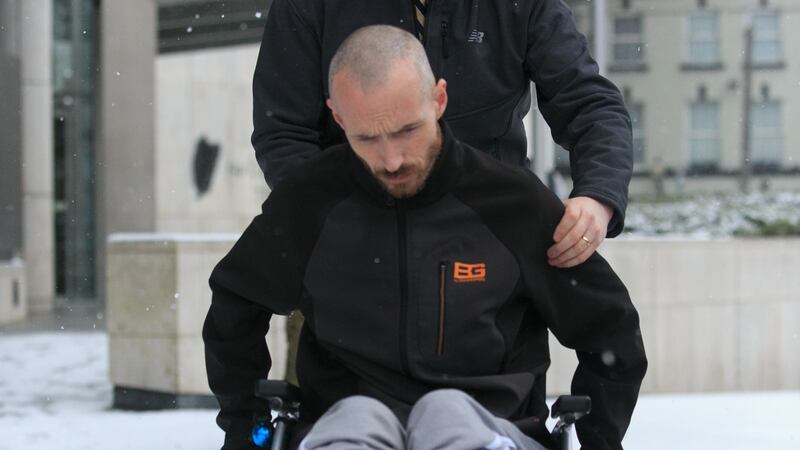 Keith Lee leaves court after a special sitting at Parkgate Street, Dublin. Photograph: Gareth Chaney/Collins