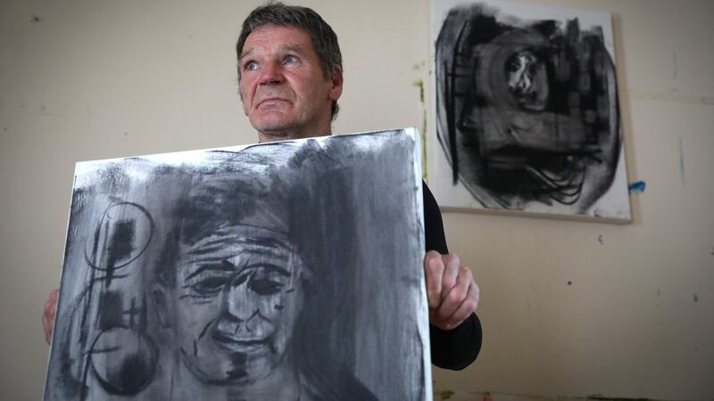 Jimmy Leonard, an artist who lives in Oliver Bond Flats. Photograph: Crispin Rodwell