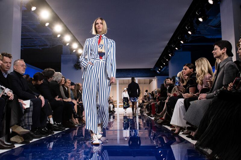 New York Fashion Week: from Ralph Lauren’s spring-summer 2018 collection. Photograph: Peter White/Getty