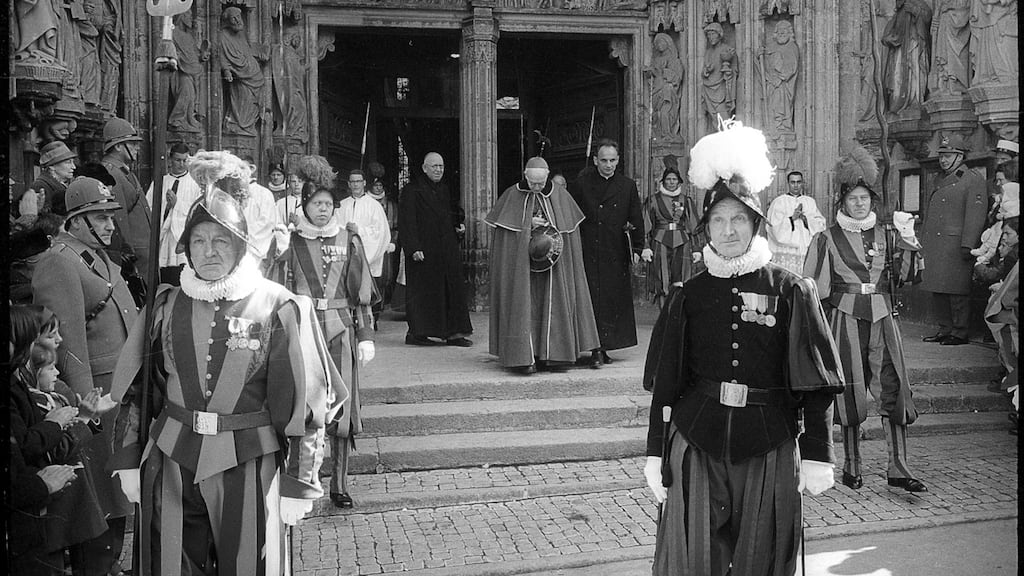 During the Second Vatican Council Cardinal Journet, pictured here in Fribourg in 1965, remarked that the church would in future work, “by battling errors with the forces of light, not by force of arms” . Photograph: ATP/RDB/Ullstein Bild via Getty Images