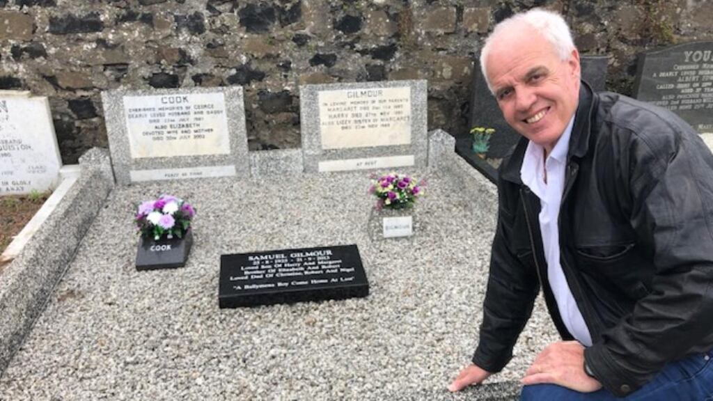 Sam Gilmour’s son Bob made the 17,500km journey from Tasmania to Co Antrim  to honour his late father’s wishes.