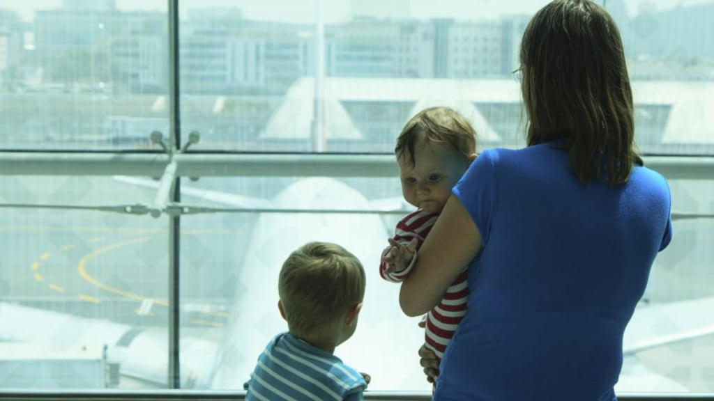 All set: there will come a time when that American holiday works for you again, but it is not now. Meanwhile the older children might love to go and stay with their American family on their own