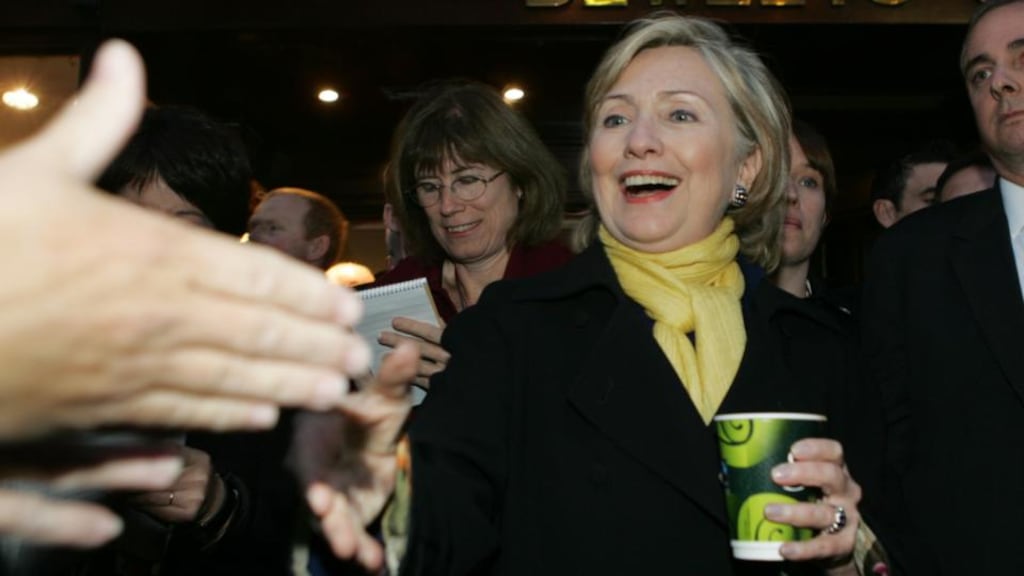 Hillary Clinton in Dublin. Photograph: Cyril Byrne