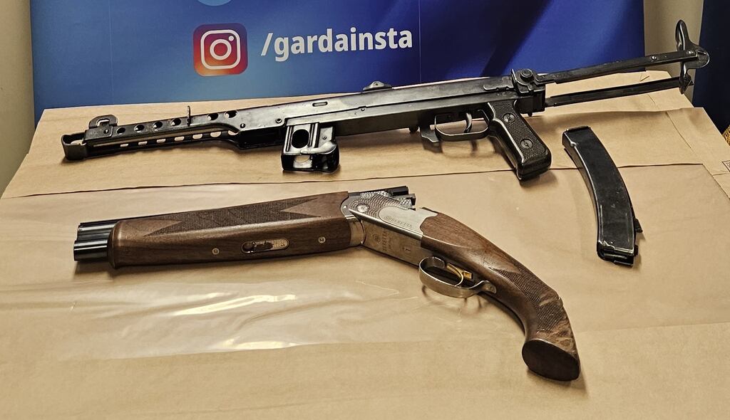 Firearms seized by gardaí in Dublin at the weekend. Photograph: Garda Press Office 18 Feb 24