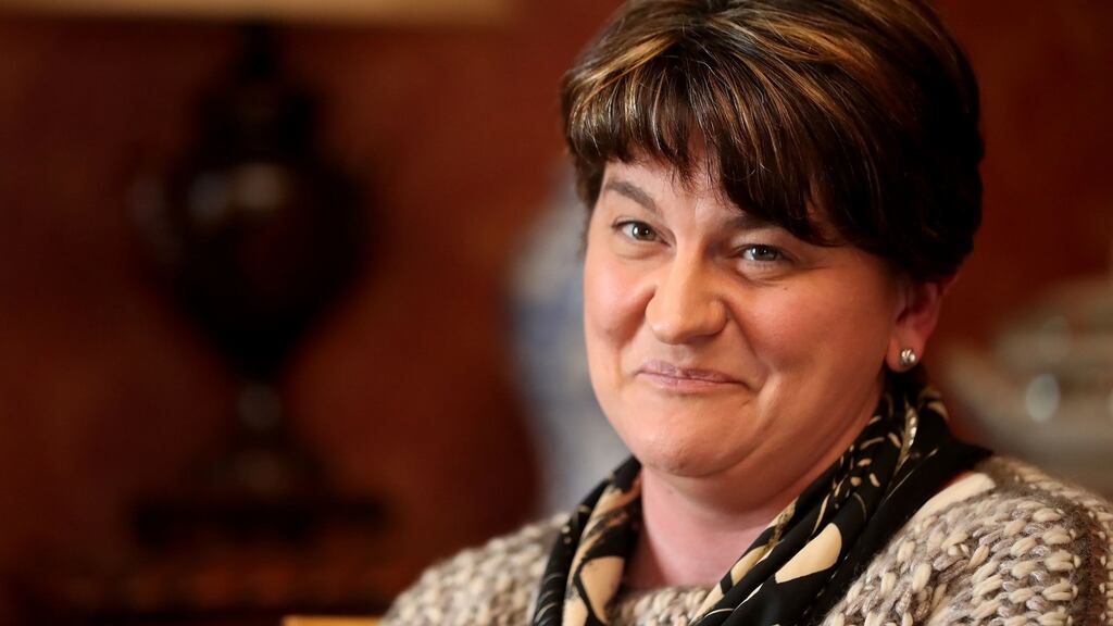 DUP leader Arlene Foster: “I am not going to apologise for the fact there’s a huge threat to Northern Ireland.” Photograph: Niall Carson/PA Wire