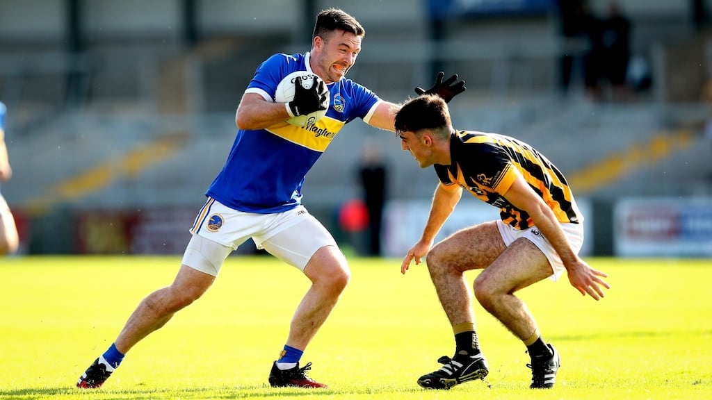Aidan Forker: the man of the match scored 1-3 for Maghery in the Armagh senior football final victory over Crossmaglen at the Athletic Grounds. Photograph: Ryan Byrne/Inpho