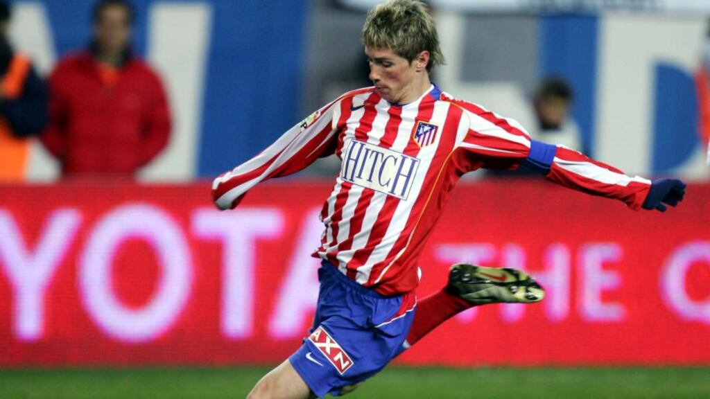 Fernando Torres playing at the Vicente Calderón before his transfer to Liverpool in 2007. Torres returns to his boyhood club hoping to resurrect his career after a difficult time at Chelsea. Photograph: Denis Doyle/Getty Images