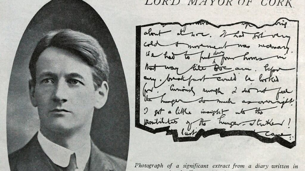 British forces arrested Terence McSwiney and lodged him in Cork Jail