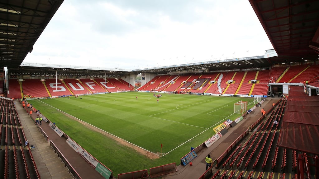 Sheffield United has launched an investigation into allegations of “inappropriate behaviour” by a small section of fans during Monday’s win against Bradford at Bramall Lane. Photo: Nigel French/PA Wire.