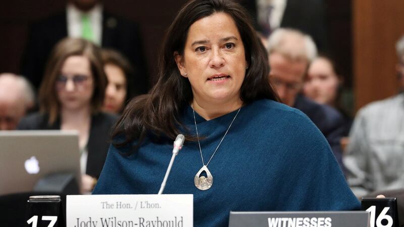 Liberal MP and former Canadian attorney-general Jody Wilson-Raybould testifies before the House of Commons justice committee on  February 27th. Photograph: Chris Wattie/Reuters