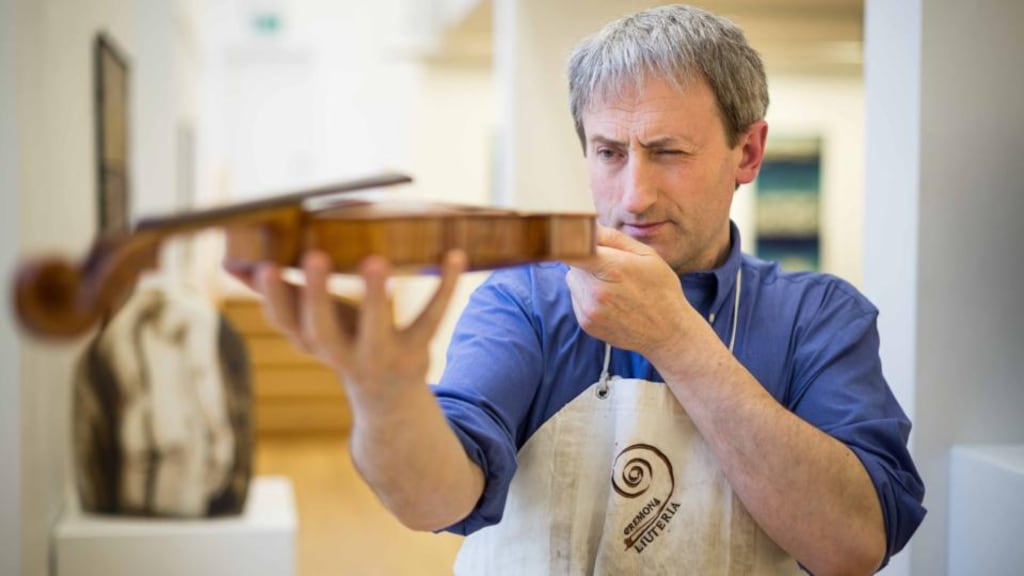 Peadar O’Loughlin at work in the Courthouse Gallery, Ennistymon, where he has a workshop. Photograph: Eamon Ward