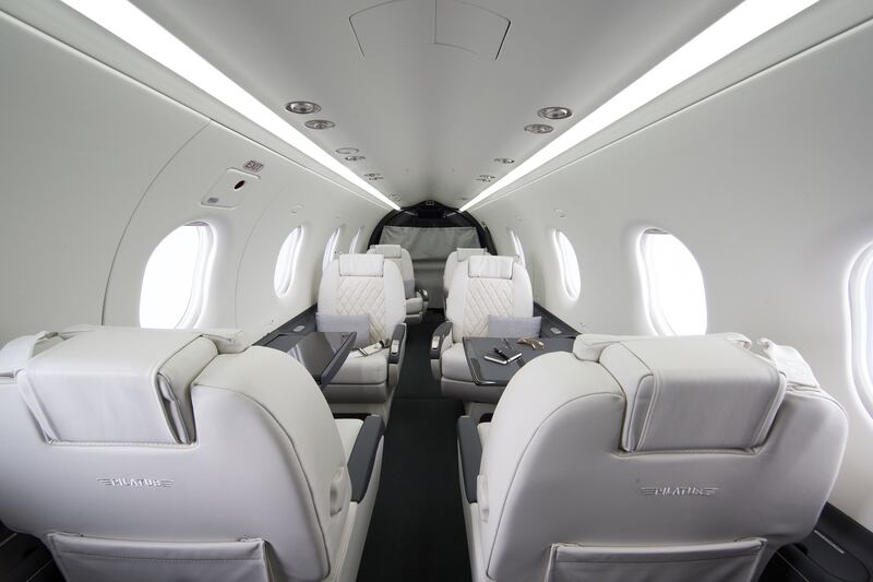 Pilatus: one of the options for the interior of the PC-12, the type of aircraft bought by Jerry Kennelly and Ray Nolan