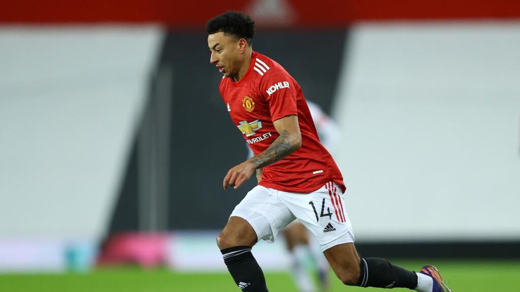 Jesse Lingard is set for a loan move to West Ham. Photograph: Richard Heathcote/Getty
