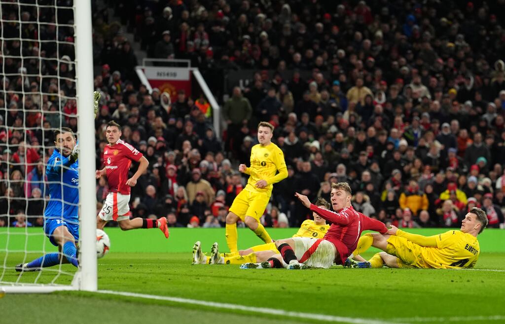 Manchester United's Rasmus Hojlund. Photograph: Martin Rickett/PA