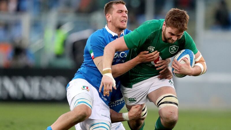 Iain Henderson makes his first start of this year’s Six Nations in the game against France. Photograph: Dan Sheridan/Inpho
