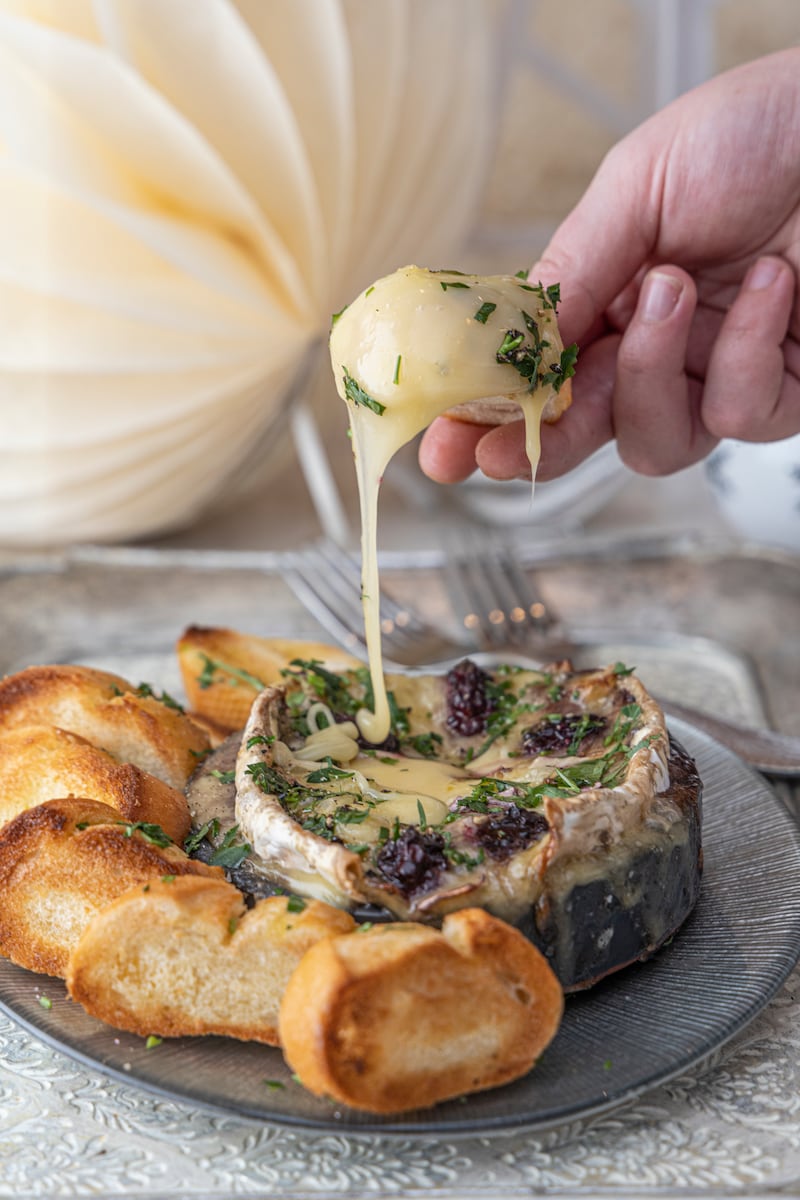 Baked Cooleeney camembert, blackberries, port and garlic. Photograph: Harry weir Photography