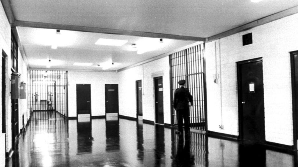 Undated library file picture of a prison officer inside the Maze Prison. Photograph: PA Photo.