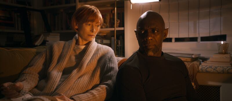 Tilda Swinton  and Idris Elba  in Three Thousand Years of Longing. Photograph: Courtesy of Metro Goldwyn Mayer Pictures Inc