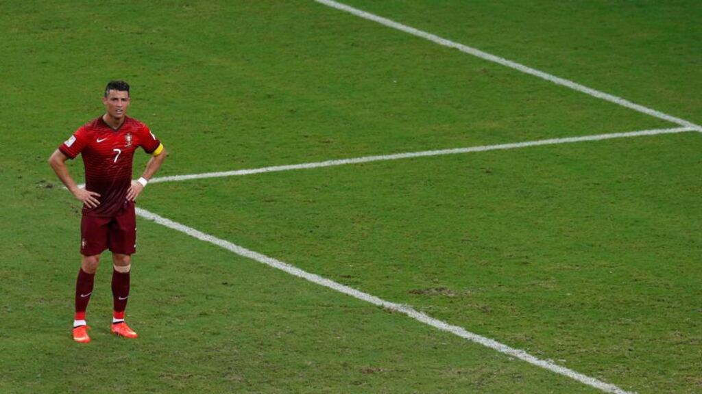 Cristiano Ronaldo: “We know it is mathematically doable, but the task is almost impossible.” Photograph: Andres Stapff/Reuters