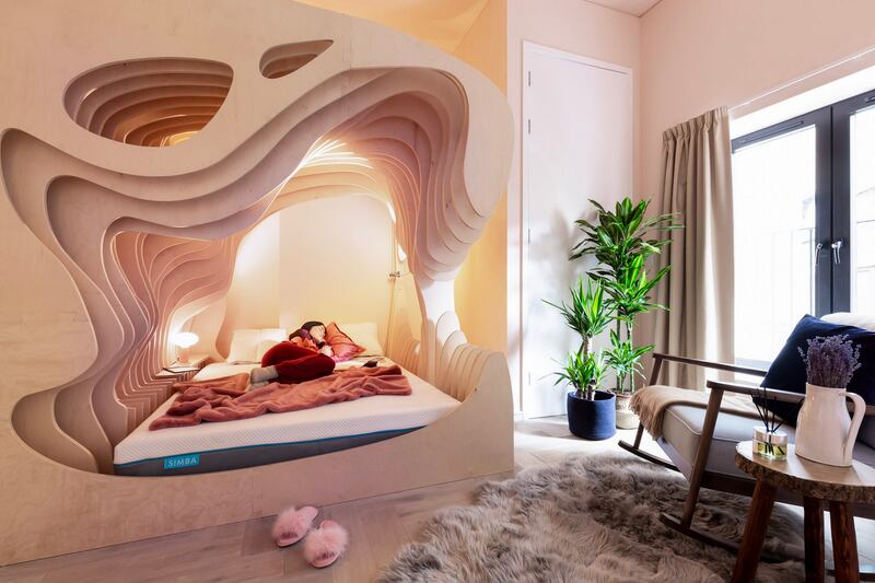Woom service: one of the womb rooms at the Shoreditch aparthotel
