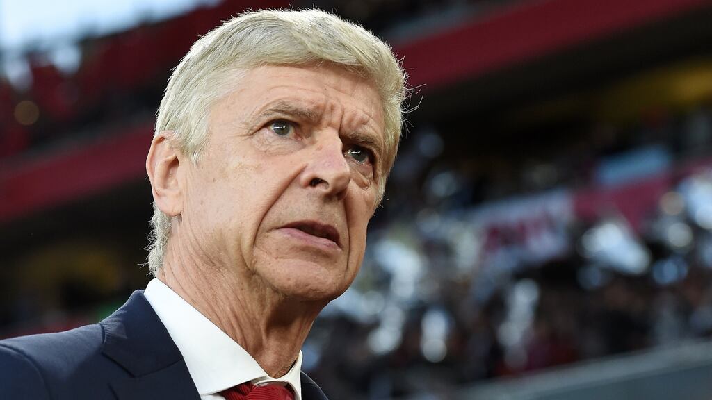 Arsenal manager Arsene Wenger ahead of his team’s Uefa Europa League semi-final against Atlético Madrid, at the Emirates Stadium in London, Britain. Photograph: Andy Rain/EPA
