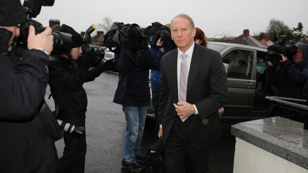 Dr Richard Haass arriving at the Stormont Hotel in Belfast today. Photograph: Paul Faith/PA Wire