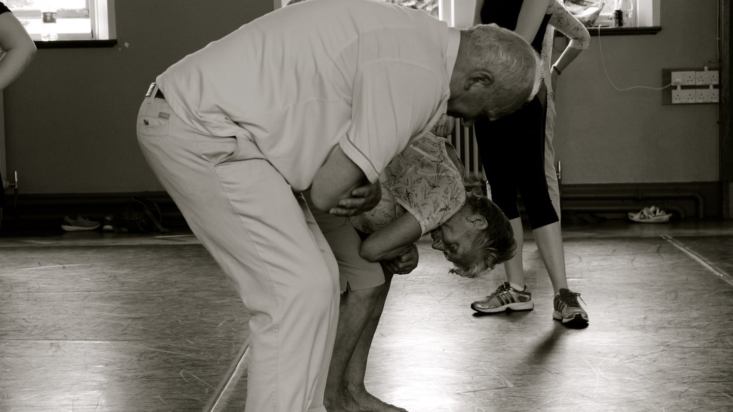 Members of Havoc Dance Company, Co Kildare, dance in Loftus Hall at Maynooth University.