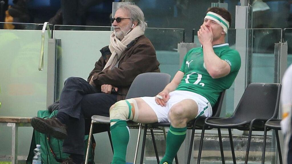 Brian O’Driscoll in the sin bin on Saturday.