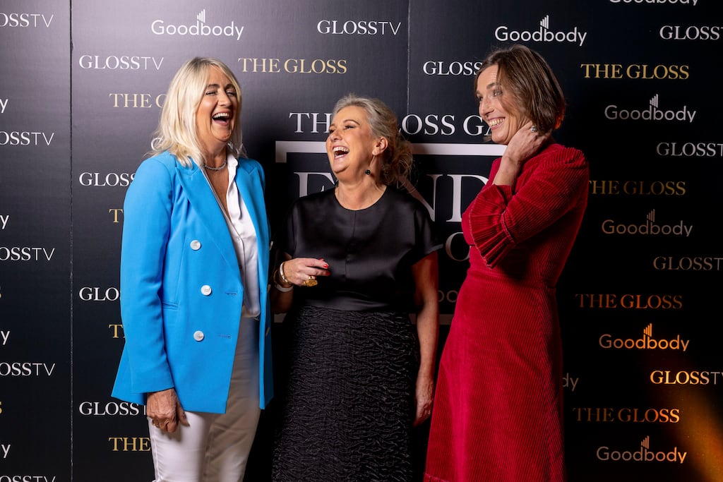 Among the 1,600 in attendance at The Gloss Gala Funds Night Out event, hosted by the GLOSS Magazine in association with Goodbody, were Michelle O’Keefe, Head of Wealth Advisory, Goodbody, Jane McDonnell, Publisher, The Gloss and Merryn Somerset Webb, Bloomberg.
Photograph: Conor Healy / Picture It Photography