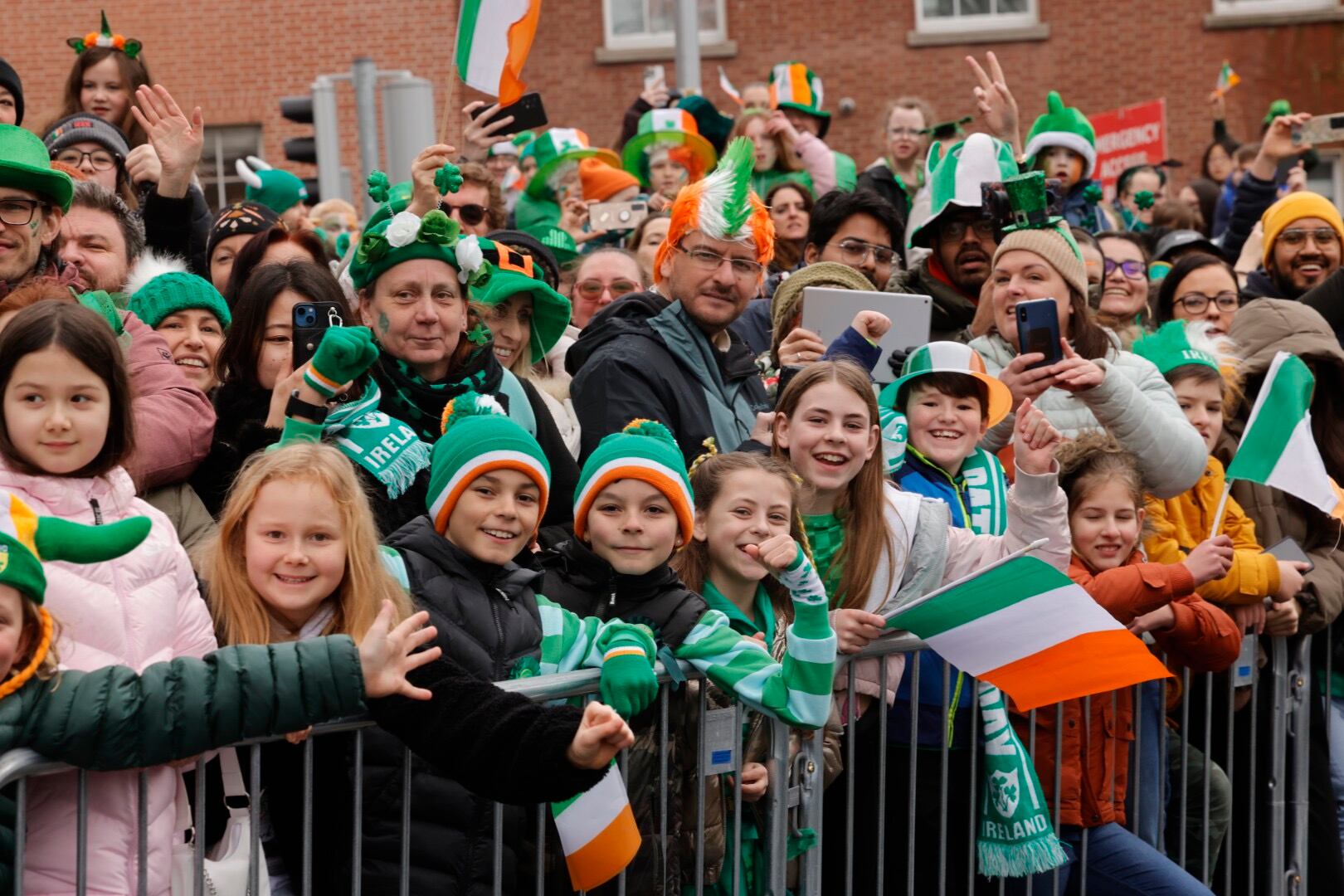 St Patrick's Day celebrations in Dublin. Photograph: Alan Betson