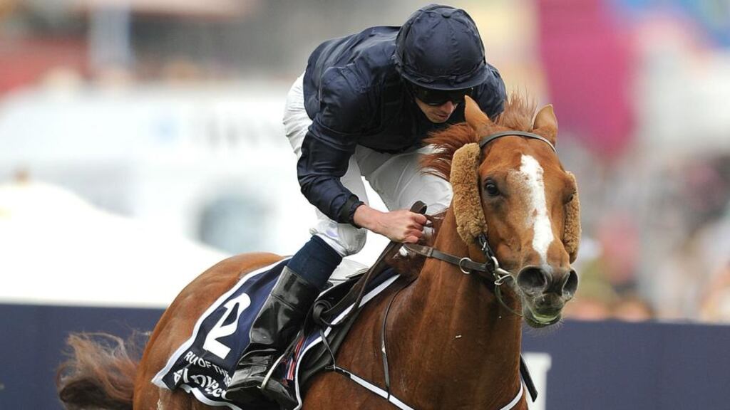 Ruler of the World will face eight rivals as he bids for a Classic double in this evening’s Dubai Duty Free Irish Derby at the Curragh.