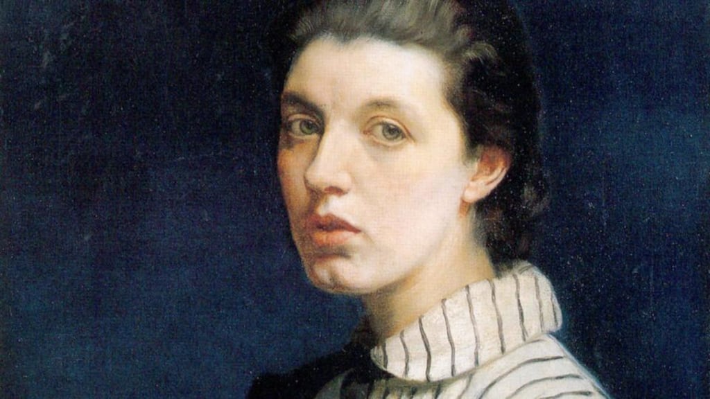 A self-portrait by Sarah Cecilia Harrison, 1889. Collection: Dublin City Gallery The Hugh Lane