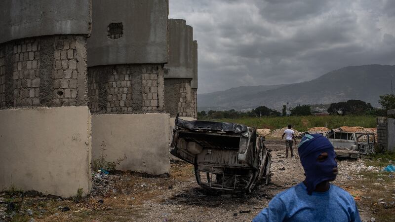 A G9 gang member in Port-au-Prince. Photograph: Victor Moriyama/The New York Times