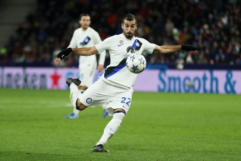Henrikh Mkhitaryan of FC Internazionale. Photograph: Leonhard Simon/Getty