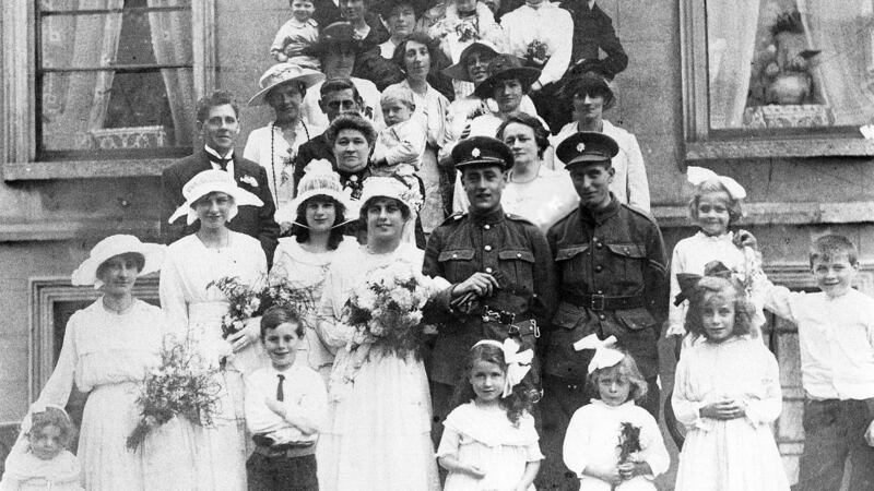The wedding of “Dún Laoghaire Protestants” Ethel Knight and Rowland Crossley in 1918.