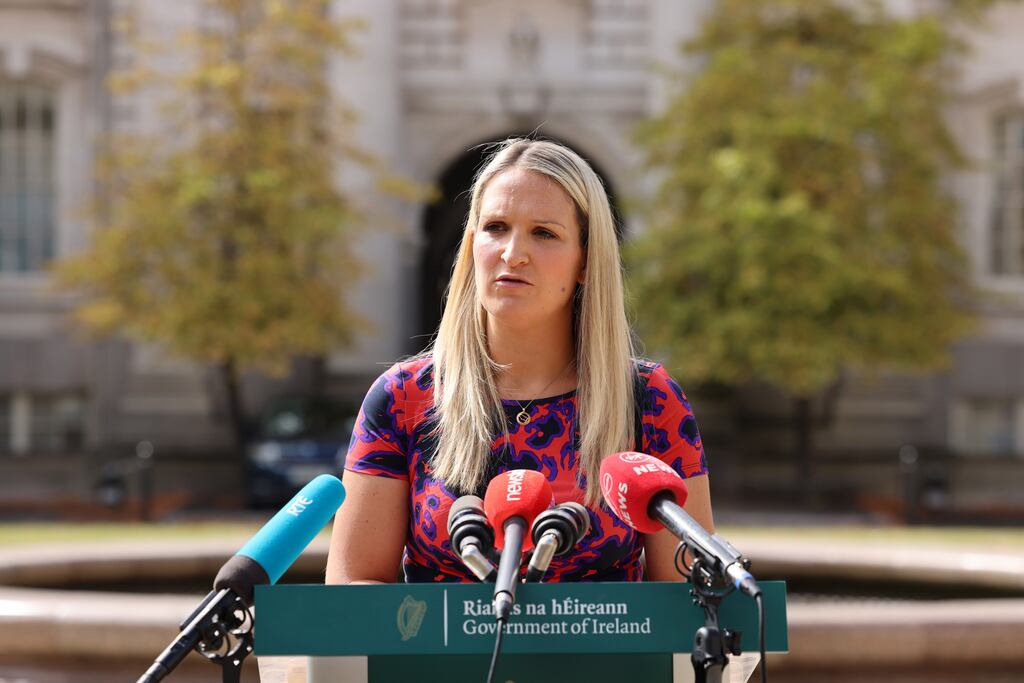 Minister for Justice Helen McEntee said a new law allowing gardaí to show pictures of convicted sex offenders to protect the public will not be used widely. Photograph: Dara Mac Dónaill