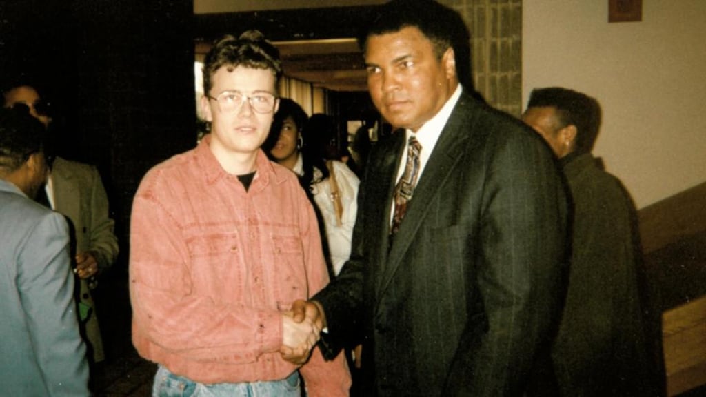 Paul Howard meeting his hero in 1992