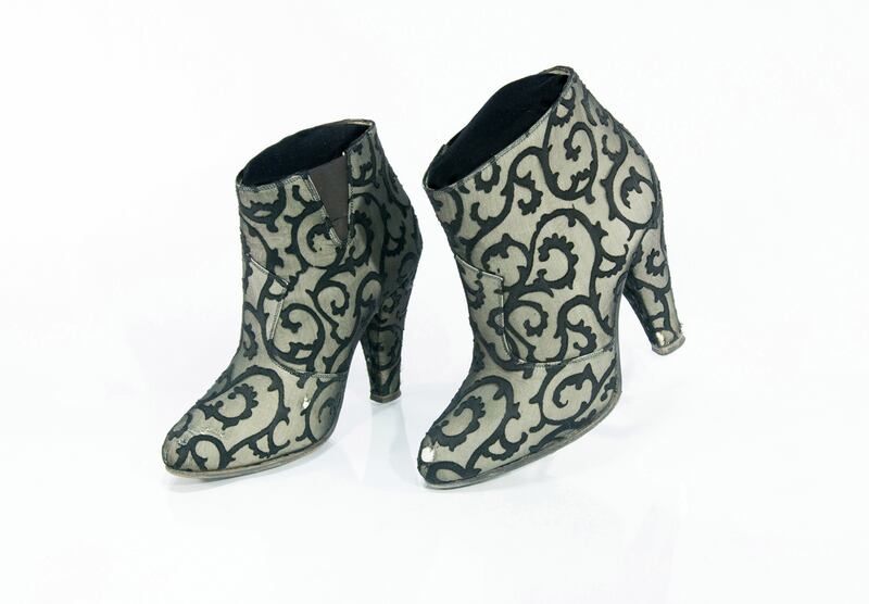 Prince wore these boots on his Parade tour of 1986, as well as in his film Under the Cherry Moon. Photograph: Tony Sylvers/© 1985-2021 The Estate of Prince Rogers Nelson. All rights reserved