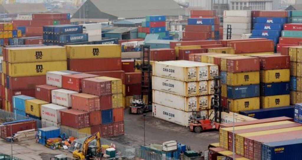 New export orders fell for a second straight month in October. Photograph: Alan Betson