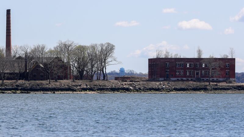 Hart Island where unclaimed coronavirus bodies buried. Photograph: Tayfun Coskun/Anadolu Agency/ Getty Images